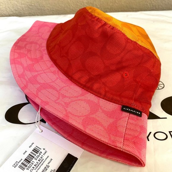 NWT Coach Colorblock Signature Bucket Hat c9123 - Picture 4 of 8